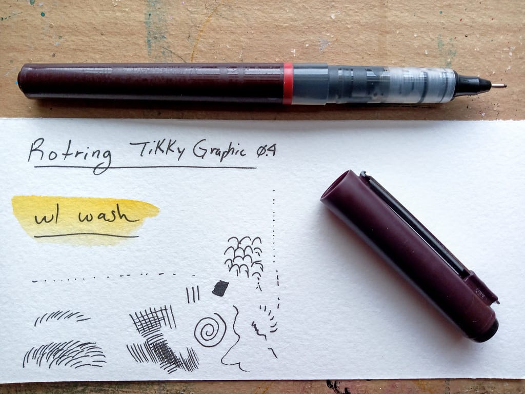 Rotring Tikky Graphic .04 
swatch tests