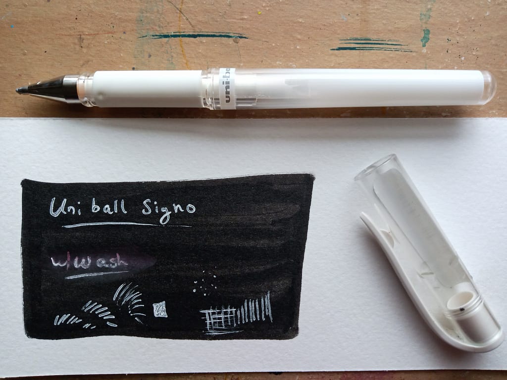 Uniball White Signo Pen